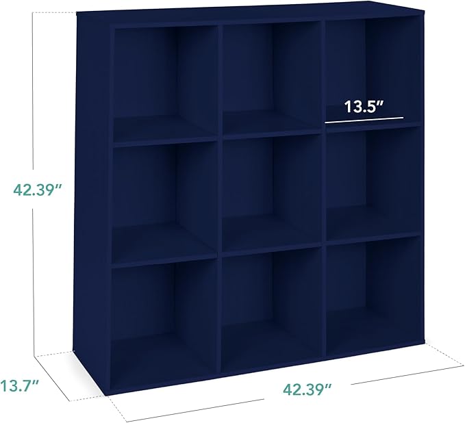 Best Choice Products Kids Bookcase 9-Cube Storage Organizer, 13.5in Shelf Opening, Bookshelf, Toy Storage, Customizable w/ 3 