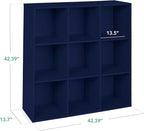 Best Choice Products Kids Bookcase 9-Cube Storage Organizer, 13.5in Shelf Opening, Bookshelf, Toy Storage, Customizable w/ 3 