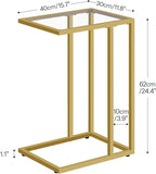HOOBRO Floating Shelves and C Shaped End Table, 15 Inch Wall Shelf Set of 2, Wall Mounted Storage Shelves 2-Tier, Side Table 