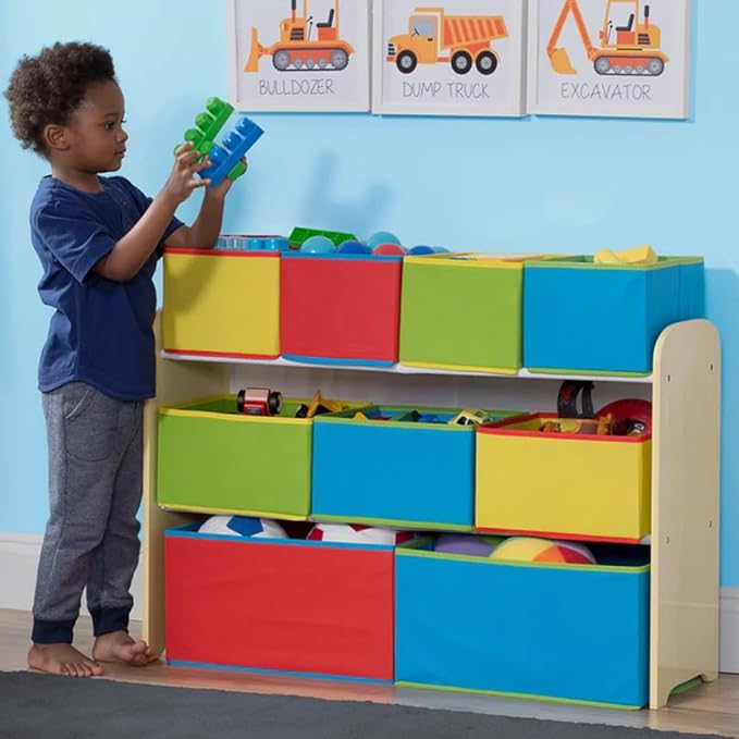 Delta Multi-Color Deluxe Toy Organizer with Storage Bins