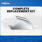 Left Rearview Mirror Cover Bracket, Compatible with Tesla Model 3 2017-2024, Side Mirror Base Cover Replacement Part, Suitable for Tesla Model 3 Accessories（Chrome）