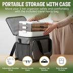 3-Tier Medicine Organizer Box with Protective Carry Bag - Premium Medicine Cabinet Organizer for Home, Travel & Office - Tran