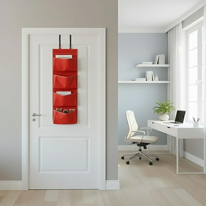 YNR Over Door Storage with 4 Pockets Strong and Durable, Hanging Wardrobe Storage Organiser Practical and Spacious, Hanging S