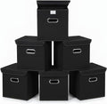 Closet Organizers Fabric Storage Bins With Lids Collapsible Cube Storage Organizer Basket With Handles,Storage Boxes for Clot