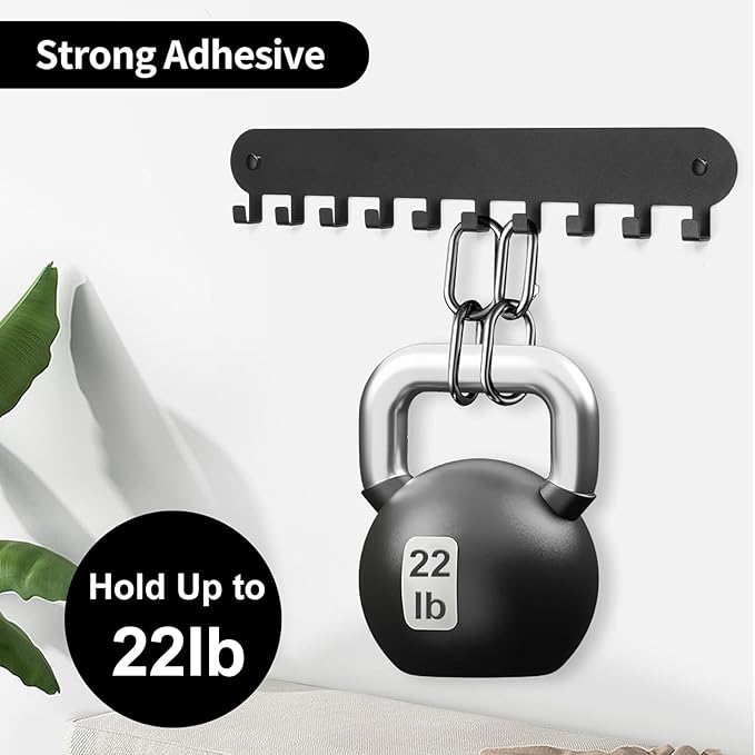 2 Pack Key Holder for Wall,Key Hooks with 10 Hooks,Key Holder Wall Mount Self Adhesive, Key Rack for Wall No Drill for Living