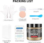 Leather Recoloring Balm,8.5oz Leather Color Restorer,Beige Leather Repair kit for Furniture and Car Interior,Leather Couch Sc