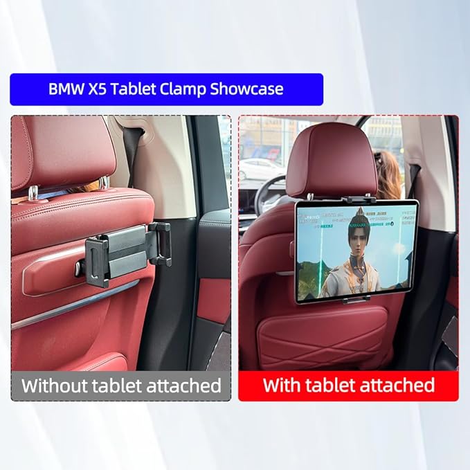 for BMW 5 Series X5 X6 X7 G05 G06 G60 G45 Tablet Holder Gravity Clamp ipad Car Holder Back Seat Road Trip Essentials (Gravity Clamp)