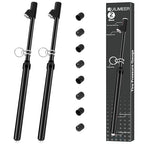 2-Pack Dual Head Tire Pressure Gauge – Heavy Duty 10-150 PSI Air Pressure Gauge with Stainless Steel Body, Metal Nozzle & Durable Plated Brass – for Cars, Trucks, Bikes, RVs (Black)
