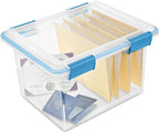 Sterilite 12-Pack Gasket Box, Weather-Resistant Storage Bins with Latching Lids, 32 Quart - Heavy-Duty Organizing Containers 