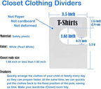 10 Pack White Clothing Rack Size Dividers Plus 60 Labels (1 Inch) and 16 Large Blank Labels, Large Rectangular Clothing Close