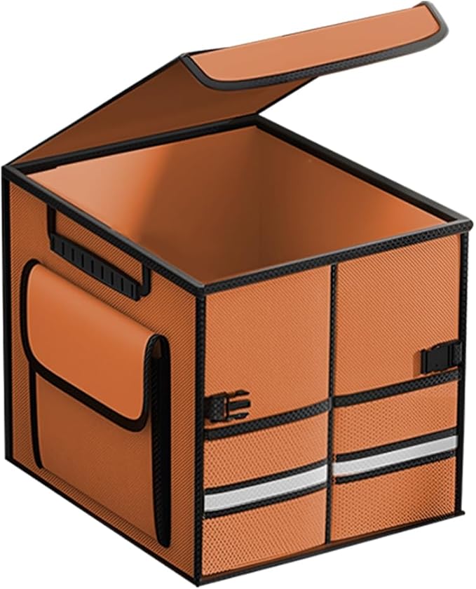 Car Trunk Organizer, Collapsible Multi Compartment Waterproof Sturdy Vehicle Trunk Container Box, Sturdy Automotive Interior S