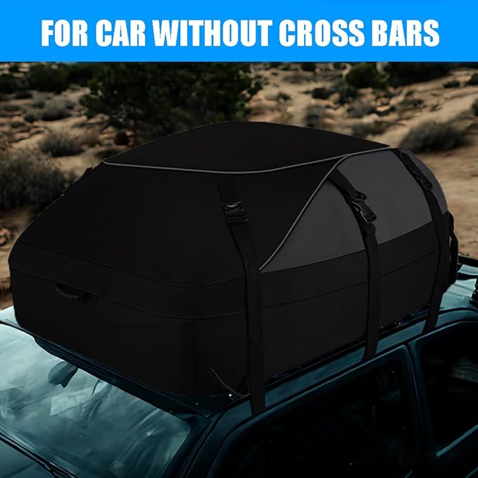 Car Roof Rack Luggage Bag, Car Rooftop Cargo Carrier, Roof Bag Waterproof Vehicle Soft-Shell Roof Luggage, with Lacing Strap, Safety Hook (130 * 100 * 45cm)
