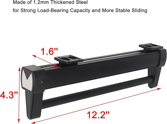 Adjustable Double-Rail Pull Out Clothes Hanger Rod with Thick Steel - Wardrobe Clothing Rail Hanger Rack Bar for Pants and Cl