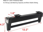 Adjustable Double-Rail Pull Out Clothes Hanger Rod with Thick Steel - Wardrobe Clothing Rail Hanger Rack Bar for Pants and Cl