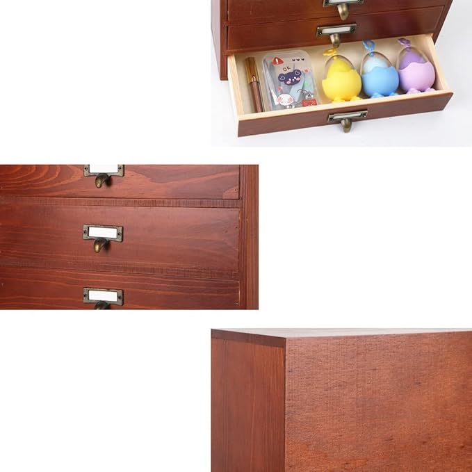 Large Wooden Drawer Rustic Desk Organizers and Accessories Wooden Storage Dox with Drawers Paper Storage Drawer Wood File Org