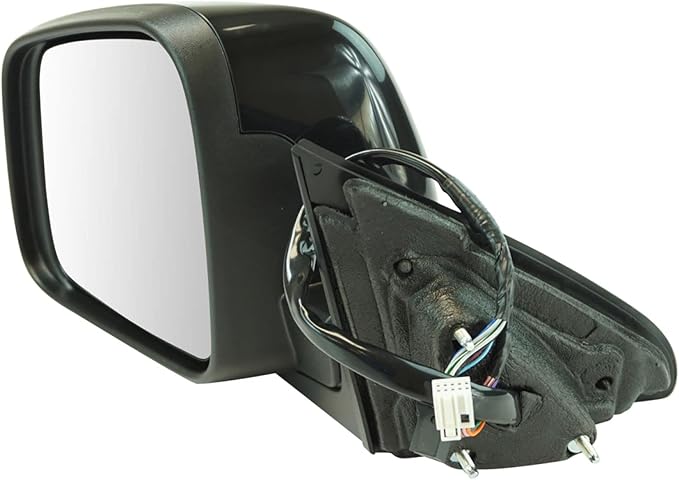 TRQ 2 Piece Driver and Passenger Side Mirror Assembly Set Electric Adjustment Heated Memory Black Compatible with 2014-2021 J