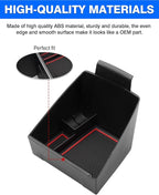 Autorder Center Console Organizer for 2023-2026 Kia NIRO Accessories Armrest Storage Box Secondary Insert Tray with 2 Color Mats