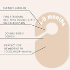 cephira baby closet dividers-double sided clothes organizer for newborn to 24 months size closthes neutral closet organizer f