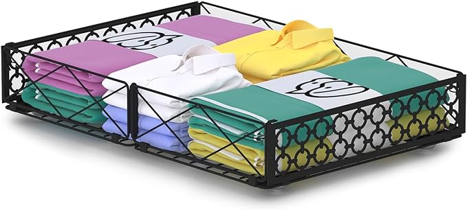 NADAMOO Under Bed Storage with Wheels, 1 Pack Rolling Under Bed Storage Containers, Foldable Metal Under the Bed Organizer Bi