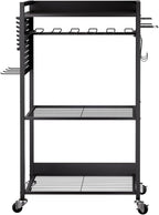 VEVOR 4-Tier Tool Organizer Cart, 150 lbs Load Capacity, Floor Stand Rolling Drill Holder and Stability Storage Rack, Heavy D