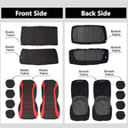 Foneso Car Seat Covers, 100% Breathable with Composite Sponge Inside, Airbag Compatible Universal Fit Accessories Auto for Ca