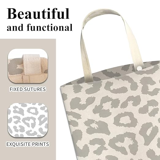 Car Trash Can, Cute Car Trash Bag, Hanging Car Organizer and Storage Bag, Trash Bin for Car Accessories, Vehicle, Travelling, Camping Gray White Leopard