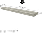 Ballucci Floating Shelf, 36" Wood Wall Shelf with Invisible Brackets for Bathroom, Living Room, Bedroom, Kitchen, Nursery, 6"