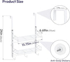 SWTYMIKI Over Door Hat Organizer - 3 Tier Wall Mounted Hat Rack with 2 Adjustable Metal Basket and 3 Hooks, Hanging Baseball 