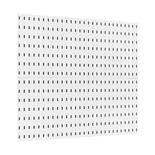 VEVOR Pegboard Combination Kit, 11" x 11" Plastic Pegboard, 4 Panels, Peg Board Wall Organizer Kit with Accessories, for Gara
