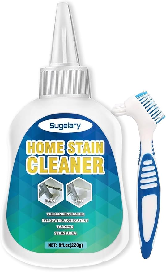 Sugelary Mold Stain Cleaner, 8 Fl oz All-Purpose Gel for Washing Machine Cleaner Front Loader Seal, Household Cleaner Gel for