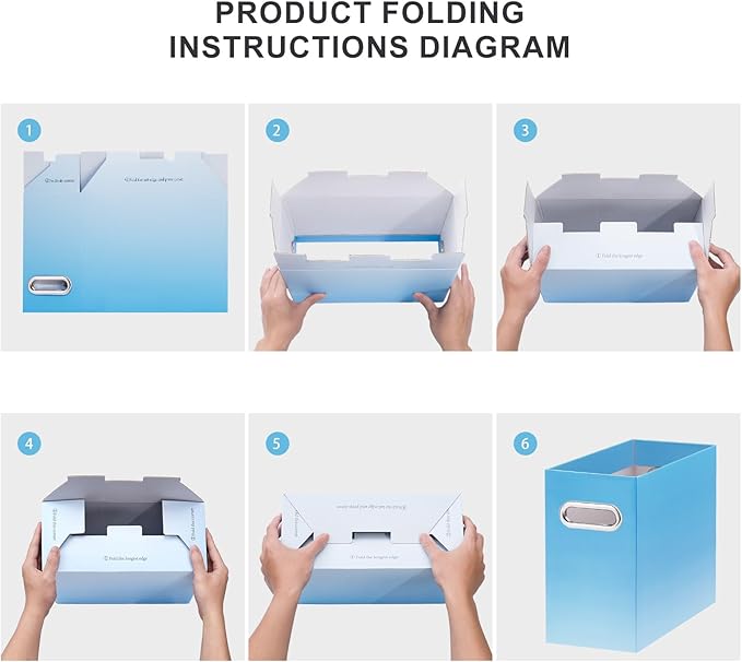 Oterri Cardboard File Organizer Box for Hanging File Folders Letter Size,File Box for Computer Desk,File Cabinet,Working Home