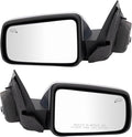 TRQ Driver & Passenger Side Power Heated Mirror Set Smooth Black Textured Compatible with 2008-2011 Ford Focus FO1320319 FO13
