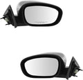 TRQ 2 Piece Driver and Passenger Side Mirror Assembly Set Electric Adjustment Heated No Memory Chrome Compatible with 2005-20
