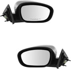 TRQ 2 Piece Driver and Passenger Side Mirror Assembly Set Electric Adjustment Heated No Memory Chrome Compatible with 2005-20