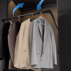 HOWHY Pull Down Closet Rod - Adjustable Side Mounted Closet Rod for Hanging Clothes,Easy to take and store clothes (Widths:27