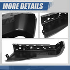 Auto Dynasty Rear Bumper End Caps Cover Compatible with 2015-2020 Ford F-150, Driver Left Side, Non Parking Sensor Holes, Primered/Painted Black