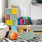 Stero Fabric Storage Bins 6 Pack Fun Colored Durable Storage Cubes with Fabric Handles Foldable Cube Baskets for Home, Kids R