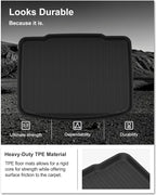 KIWI MASTER Cargo Mat for 2017-2022 Honda CR-V (Tray in Lower Position), Custom Fit All Weather Rear Cargo Liner, Heavy Duty TPE Tray Trunk Mat, Black