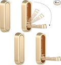 Dntorx Folding Wall Hooks, 4 Pcs Foldable Gold Coat Hooks Heavy Duty Foldable Hook Bathroom Towel Hooks Robe Hooks Wall Mount