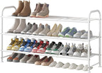 LINZINAR Shoe Rack Long 3 Tier Shoe Storage Organizer Metal Wide Shoe Shelf for Closet Entryway Bedroom 24 Paris Large Capaci