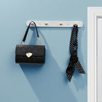 Wall Mounted Coat Hook Rack with Gold Hooks 2 Pack, Modern Wood Wall Organizer for Hanging Coats, Hats, Towels, Bags,Jackets,