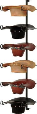 Alyoen Cowboy Hat Rack for Wall, Cowboy Hat Holder Wall Mount Holds Up to 6 Hats, Metal Hat Organizer Storage Hanger, Western