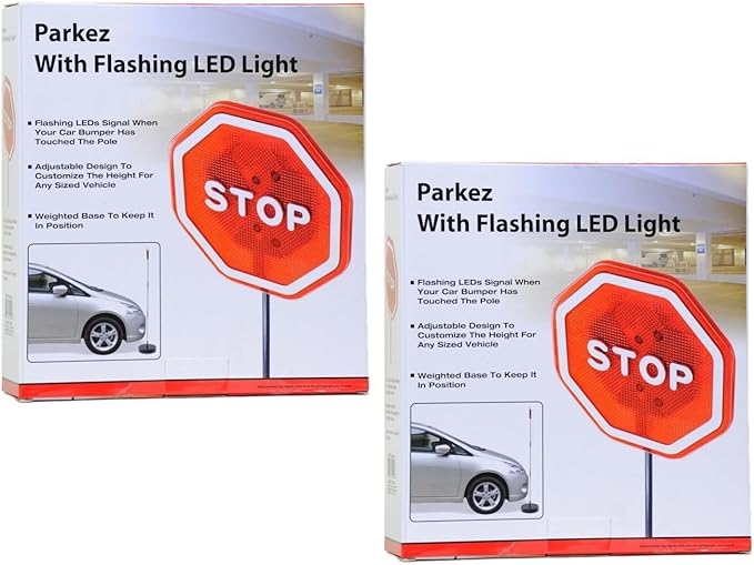 Flashing LED Light Parking Stop Sign For Garage