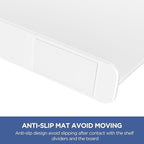 HBlife 8 Pcs White Acrylic Shelf Dividers, Vertical Purse Organizer for Closet Perfect for Sweater, Shirts, Handbags in Bedro