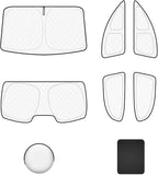 6pcs Thicken Full Car Window Shades for Toyota Camry 2018-2024，Accessories, Reflective Windshield Sunshade Window Covers for Side Rear,UV Block and Blackout Privacy for Camping