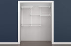 ClosetMaid ShelfTrack Wire Closet Organizer System, Adjustable from 4 to 6 Ft., With Shelves, Clothes Rods, Hardware, Durable