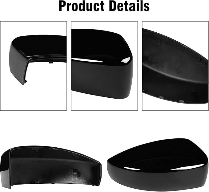 Compatible with Ford Focus Side Mirror Cover 2012-2018, Escape 2013-2016, Right Passenger Side RearView Mirror Cap Repalcement WITHOUT Turn Signal Light Replaces for CP9Z-17D742-BA CP9Z17D742BA