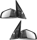 TRQ 2 Piece Driver and Passenger Side Mirror Assembly Set Electric Adjustment Heated No Memory Black Compatible with 2007-201