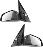 TRQ 2 Piece Driver and Passenger Side Mirror Assembly Set Electric Adjustment Heated No Memory Black Compatible with 2007-201