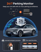 70mai 2.7K Dash Cam Front A500S, 1944P Dash Camera for Cars with Sony IMX335, Dashcam Built-in WiFi GPS, Optional Rear Dashca